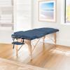 Saloniture Professional Portable Massage Table with Backrest - Blue view 2