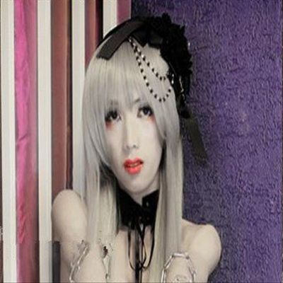 Qhome Lolita Fancy Dress Vampire Headband with Rose Bowknot Crystal Flowers Lace Halloween Headwear Costume Accessory