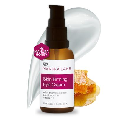 Manuka Lane Natural Eye Cream Moisturizer with Manuka Honey, Eyebright, Vitamin E, and Lanolin  Natures Most Powerful Defense Against Dark Circles Under-Eye Bags, Dark Circles and Puffiness