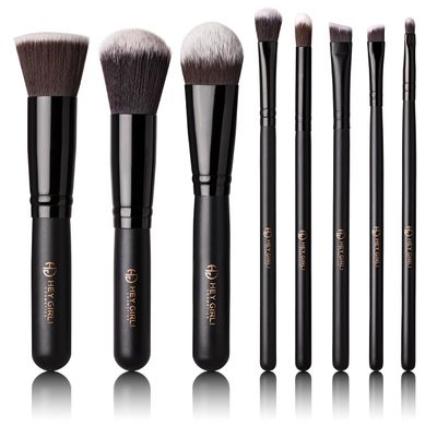 Hey Girl! Cosmetics Vegan Face Brush Set 8 Pcs