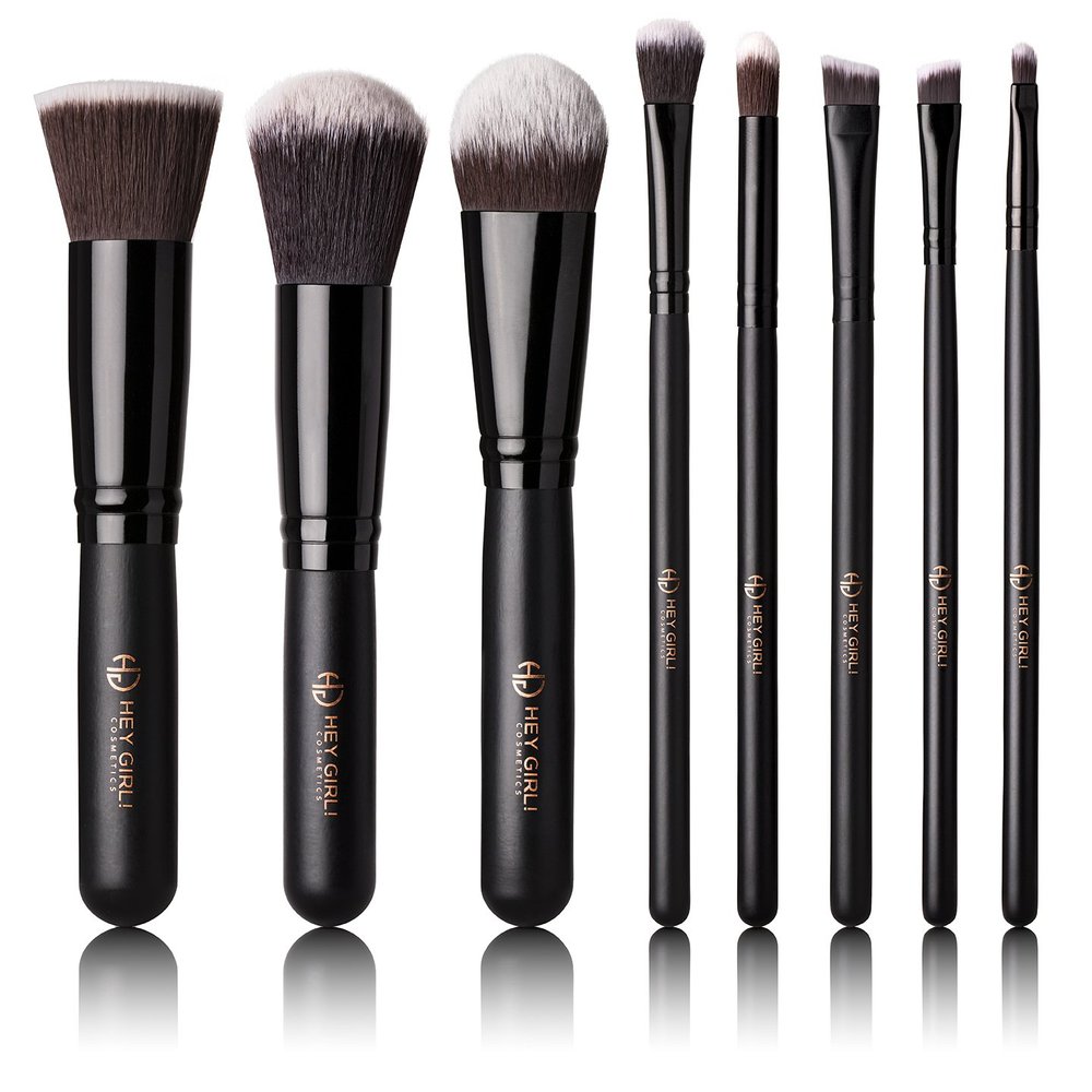 Hey Girl! Cosmetics Vegan Face Brush Set 8 Pcs