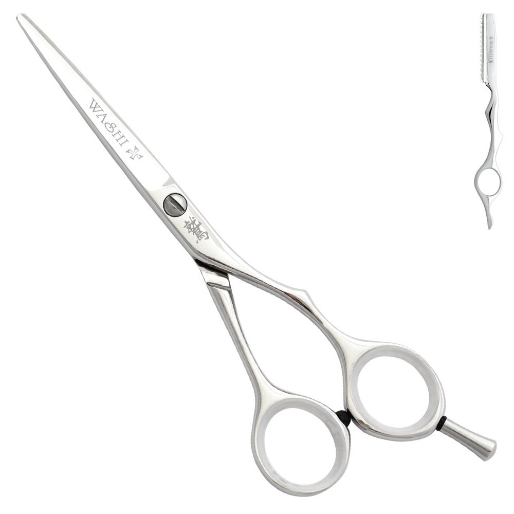 Washi Wicked 6.0 inch Japanese Steel 440C convex edge blades Scissors flat screw adjuster