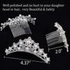 ANBALA Small Tiara Crown with Hair Comb, 3 Pack Mini Tiara Crown Princess Crystal Shiny Hair Accessories for 2 3 4 5 6 7 8 9 Years Girls Hair Dectoration Styling Cute Hair Accessories (3 Styles) view 2