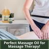 Refresh Massage Oil for Massage Therapy with Eucalyptus & Peppermint Essential Oils - All Natural Sore Muscle Relief. Ideal for Full Body Relaxation  Nut Free Formula 8oz view 2