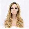 Wavy Wig Curly Blonde Mixed Synthetic Lace Front Wig view 1