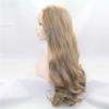 Loose Wavy Wig Curly Wig Ash Blonde Synthetic Lace Front Wig view 2