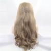 Loose Wavy Wig Curly Wig Ash Blonde Synthetic Lace Front Wig view 3