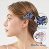 Sankuwen Flower Luxury Jewelry Design Hairpin Rhinestone Hair Barrette Clip,Also Perfect Mother's Day Gifts for Mom(Dark Blue) view 3