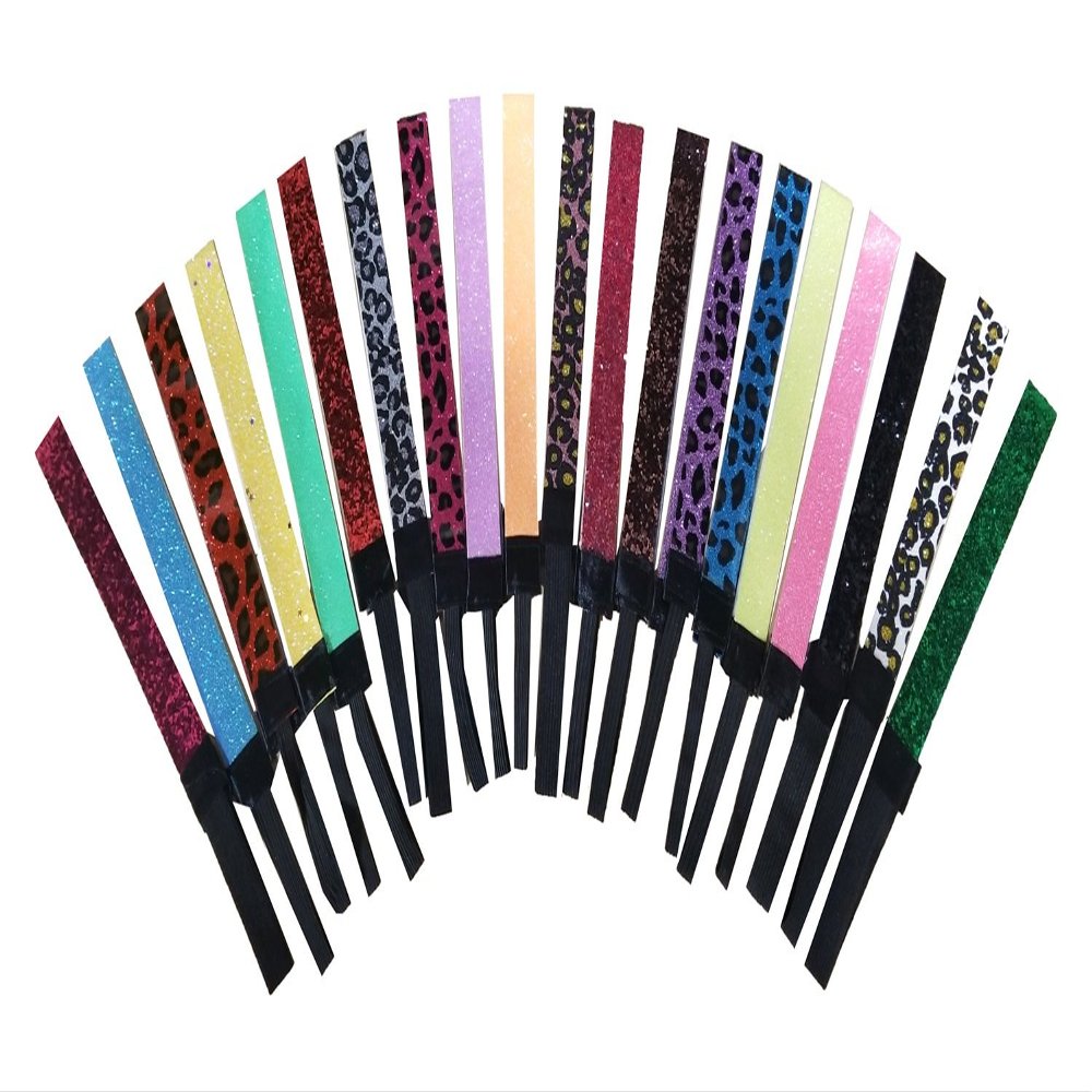 Kenz Laurenz 12 Sparkly Sequin Glitter Headbands Grab Bag Assorted Pack Girls Headbands Sparkly Hair Head Bands (Assorted Glitter)