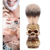 ZJchao Shaving Brush, Skull Head Shaped Handle Beard Shaving Brushes for Men Hair Salon Shave Brush for Wet Shave Men's Grooming Hair Shaving Brush Tool Gifts for Dad Boyfriend Bearded Man view 2