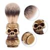 ZJchao Shaving Brush, Skull Head Shaped Handle Beard Shaving Brushes for Men Hair Salon Shave Brush for Wet Shave Men's Grooming Hair Shaving Brush Tool Gifts for Dad Boyfriend Bearded Man view 3
