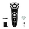 Electric Shaver Razor for Men, MAX-T Quick Rechargeable Wet Dry Rotary Shaver with Pop Up Trimmer and LED Display, IPX7 100% Waterproof (8101 with USB Cable) view 1