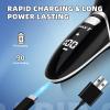 Electric Shaver Razor for Men, MAX-T Quick Rechargeable Wet Dry Rotary Shaver with Pop Up Trimmer and LED Display, IPX7 100% Waterproof (8101 with USB Cable) view 3