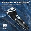 Electric Shaver Razor for Men, MAX-T Quick Rechargeable Wet Dry Rotary Shaver with Pop Up Trimmer and LED Display, IPX7 100% Waterproof (8101 with USB Cable) view 4