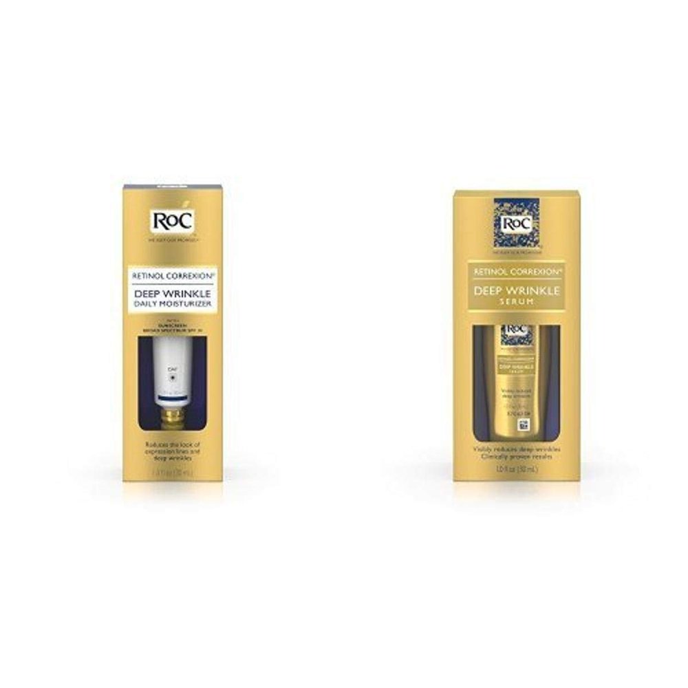RoC Retinol CORREXION Deep Wrinkle Daily Moisturizer with Anti-Aging Deep Wrinkle Serum