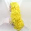 Wavy Wig Curly Bright Yellow Synthetic Lace Front Wig view 3