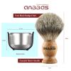 Anbbas Badger Shaving Brush,Stand,Shaving Soap and Bowl,Straight Razor with Bag,10pcs Blades,7in1 Kit for Men Close Shave view 3