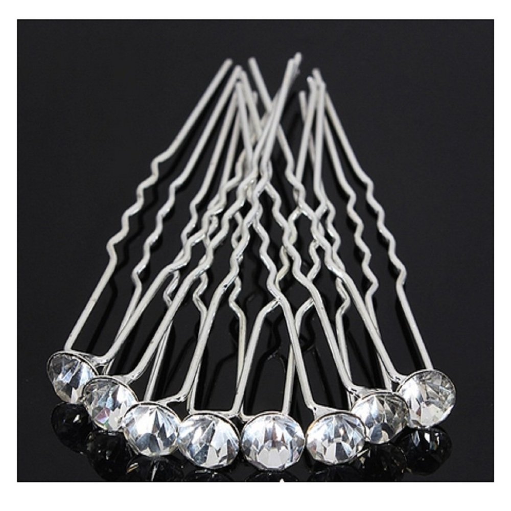 20pcs Bridal Crystal Rhinestone Diamante Clips Hairpin Accessories by 24/7 store
