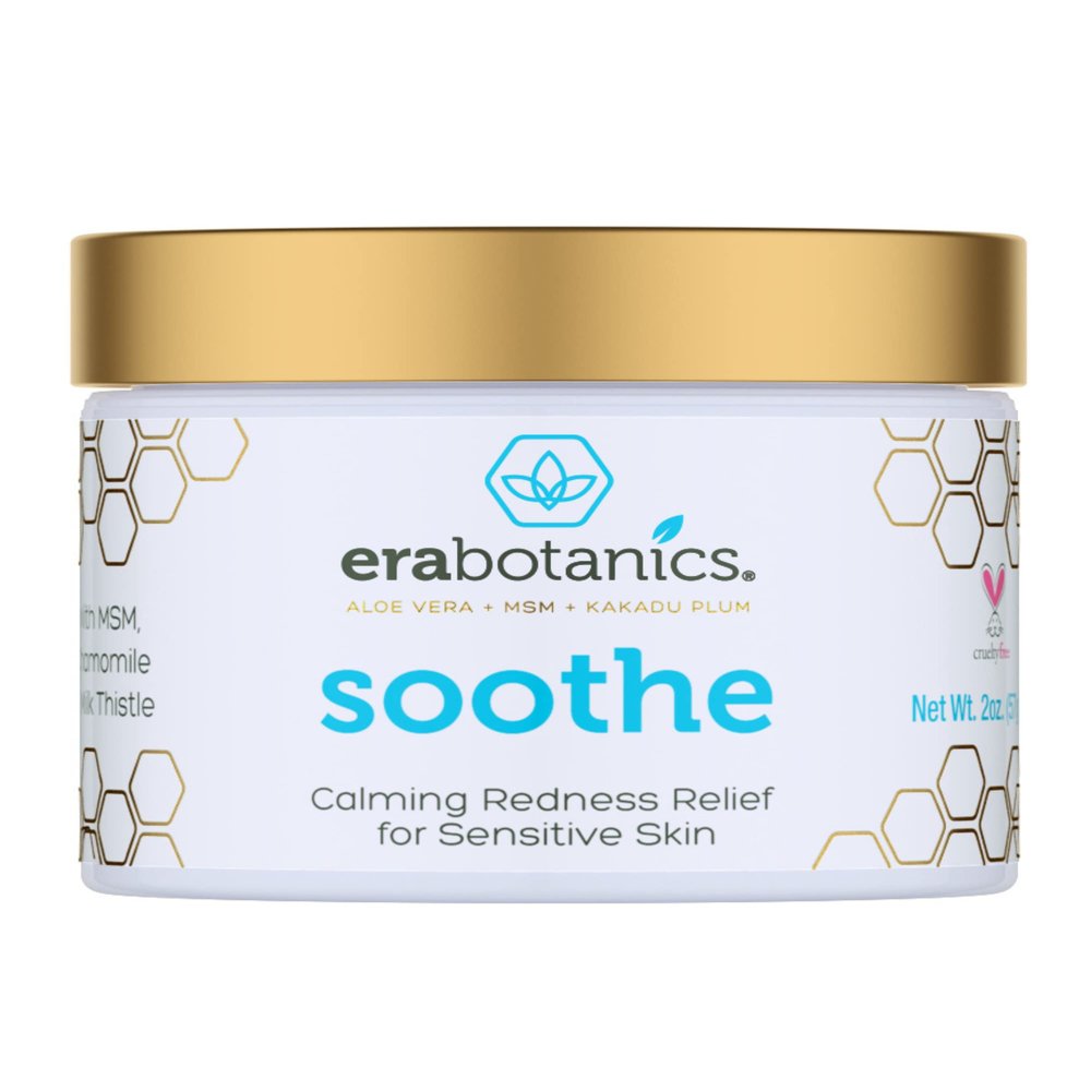Era Organics Cream Redness Relief Moisturizer- Soothing Redness Relief for Face with Manuka Honey, MSM, Chamomile - Calming Moisturizer Made in USA