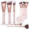 Pro Face Contour Brush Set - Synthetic Contouring Sculpting and Highlighting Kit - Cream Blush Powder Flat Nose Cheek Round Small Angled Fan Tapered Precision Kabuki Foundation Makeup Brushes view 1
