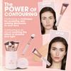Pro Face Contour Brush Set - Synthetic Contouring Sculpting and Highlighting Kit - Cream Blush Powder Flat Nose Cheek Round Small Angled Fan Tapered Precision Kabuki Foundation Makeup Brushes view 2