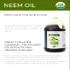 velona Neem Oil USDA Certified Organic - 64 Fl Oz | 100% Pure and Natural Carrier Oil | Virgin, Unrefined, Cold Pressed | Hair, Body and Skin Care | Use Today - Enjoy Results view 2