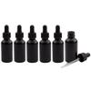 Cornucopia Brands 1oz Black Coated Glass UV Resistant Eye Dropper Bottles (Pack of 6) UV Safe Bottles for Essential Oils and Aromatherapy view 1