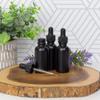Cornucopia Brands 1oz Black Coated Glass UV Resistant Eye Dropper Bottles (Pack of 6) UV Safe Bottles for Essential Oils and Aromatherapy view 2