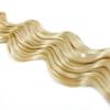 New 25 Strands Deep Wave Curly Pre Bonded U Nail Tip Fusion Remy Human Hair Extensions 22" Inches # 613 Lightest Blonde view 2