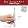 Regine Switzerland Professional Tweezers Slant Tip - Etched Tip Brow and Eyebrow Tool for Men and Women - Precision Tweezers for Fine Hair, Chin, Lash Extensions - Stainless Steel Handmade Beauty Tool view 3