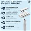 Rockwell Razors 6S Matte Stainless Steel Safety Razor. Adjustable Single Blade Razor With 6 Shave Settings and 5 Recyclable Blades. Custom Shaves For Men and Women. Reduces Razor Burn and Irritation. view 2