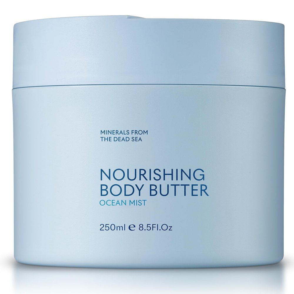 SEACRET Minerals Body Butter Ocean Mist, Dead Sea Skin Care Treatment with Shea & Cocoa Butters, Olive Oil, and Vitamin C & E for Moisturizing, Hydrating, Softening All Skin Types, 8.5 Oz / 241 ml