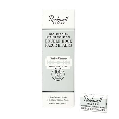 Precision-Crafted Swedish Stainless Steel Double-Edge Safety Razor Blades - Superior Sharpness for Smooth, Close Shaves - 100 Blade Pack (20 x 5-Pack)