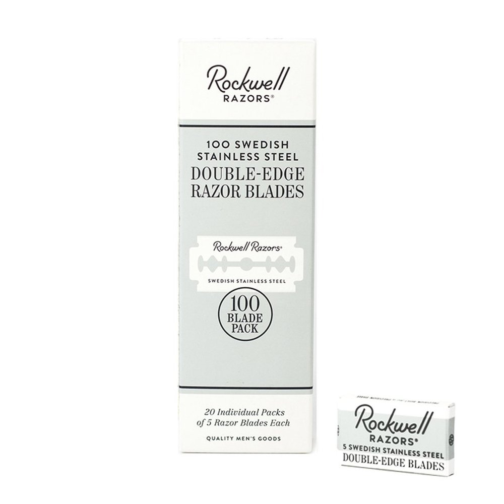 Precision-Crafted Swedish Stainless Steel Double-Edge Safety Razor Blades - Superior Sharpness for Smooth, Close Shaves - 100 Blade Pack (20 x 5-Pack)