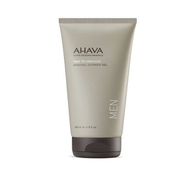 AHAVA Time To Energize Men's Mineral Shower Gel - Refreshing Shower Gel, Soothing, Energizing & Skin-Friendly Cleanser, with Osmoter, G-Force, Aloe Vera, Allantoin & Zinc, 6.8 Fl.Oz