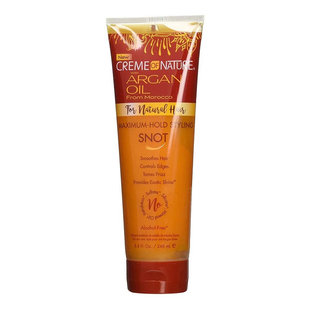 Creme Of Nature Argan Oil Maximum Hold Snot Gel 8.4 Ounce (248ml) (2 Pack)