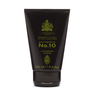Truefitt & Hill Cleansing Scrub - No. 10 - Clears Pores, Alleviates Acne, Stimulates Skin-Cell Renewal by Gentle Walnut Shell Exfoliation, Willow Bark and Borage Oil to Protect - 3.3 oz.