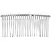 3 Pcs Twist Wire Silver Hair Combs Wedding Bridal Veil Accessory Crafts 4 Inch view 2