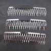 3 Pcs Wire Silver Hair Comb Bridal Wedding Supplies Make Veil Craft DIY 4.5 inch view 1