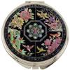 Antique Alive Mother of Pearl Four Noble Beings Design Double Compact Magnifying Cosmetic Makeup Purse Beauty Pocket Mirror view 2