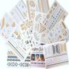10 Sheets Modern Boho Metallic Tattoos Flash Gold/Silver Ultimate Collection view 1