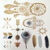 10 Sheets Modern Boho Metallic Tattoos Flash Gold/Silver Ultimate Collection view 4