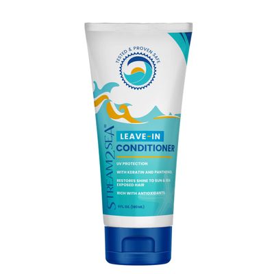 Leave-In Hair Conditioner Detangles & Replenish Hair Moisture Natural Reef Safe Formula - Sulfate and Paraben Free with UV Protection by Stream2Sea
