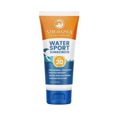STREAM 2 SEA SPF 20 Biodegradable Mineral Sunscreen, 3 Fl oz Paraben Free Non Greasy and Moisturizing Reef Safe Sunscreen For Face and Body Protection Against UVA and UVB