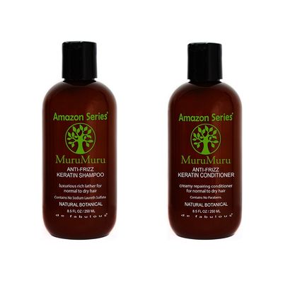 Amazon Series MuruMuru Anti-Frizz Keratin Shampoo & Conditioner 8.5 fl oz Set