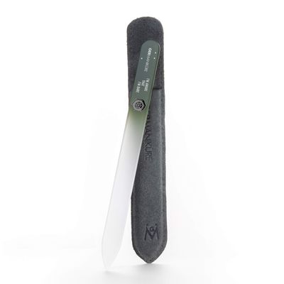 GERMANIKURE Glass Nail File in Suede Sleeve - I'm Aware That I'm Rare - Professional Crystal Nail File for Natural Nails - Ideal Manicure & Pedicure Tool for Smooth, Easy Shaping - Nail Care Gift
