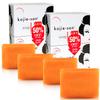 Kojie San Skin Brightening Soap - Original Kojic Acid, Dark Spot Remover Bar Soap with Coconut & Tea Tree Oil- 135g x 4 Bars view 1
