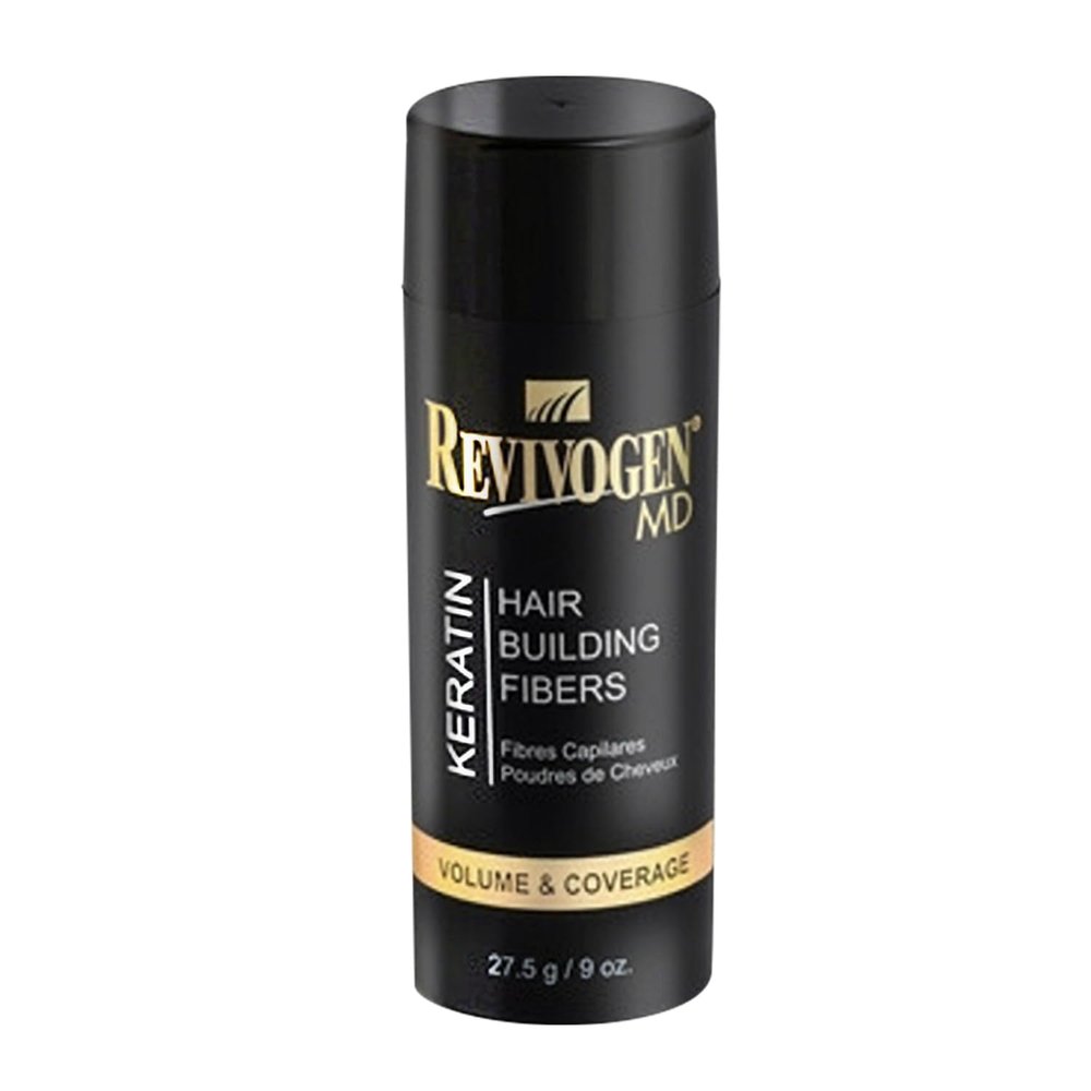 Revivogen MD Keratin Hair Building Fibers, Hairline Powder, Hair Fibers, Hair Fibers for Thinning Hair, Hair Fiber Spray, Thick Fiber for Hair Men and Women, Hair Filler, .9oz, Medium Brown