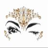 face jewels for makeup Festival Wedding Face Gems Temporary Tattoos mermaid halloween Bindi Fusion Headpiece Body Jewellery bindi face jewel(Topaz gold/SR16) view 1