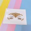 face jewels for makeup Festival Wedding Face Gems Temporary Tattoos mermaid halloween Bindi Fusion Headpiece Body Jewellery bindi face jewel(Topaz gold/SR16) view 4
